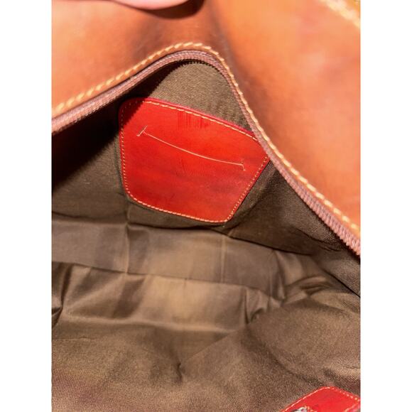 NWT WILSONS LEATHER Pelle Studio Red Leather Shoulder Bag Strap Zipper - Picture 12 of 13